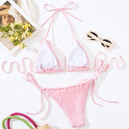 3D Flowers Bikini Set Swimsuit
