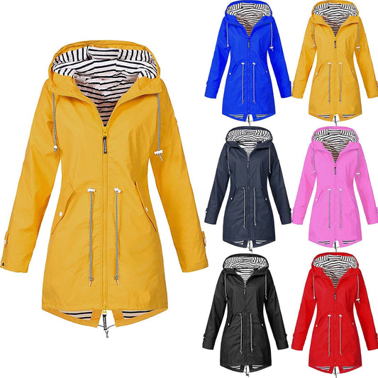 Women’s Jackets Solid Rain Jacket waterproof